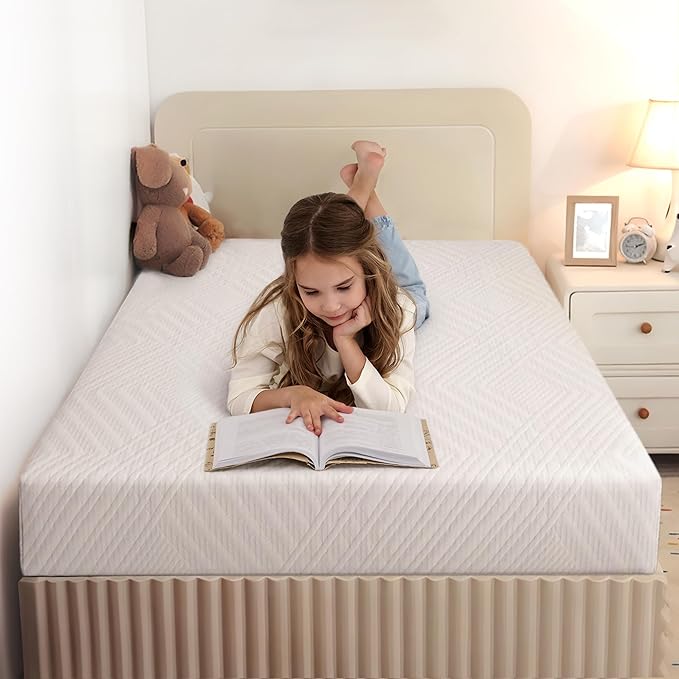 Twin Mattress in a Box, 8 inch Mattresses for Kids Bed Single Size Daybed Individual Bunk, Memory Foam Medium Firm