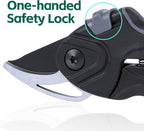 Bypass Secateurs Hand Gardening Pruners Lightweight Garden Pruning Scissors with SK-5 High Carbon Steel Blades and Safety Lock Rust Resistant Gift-Packaged