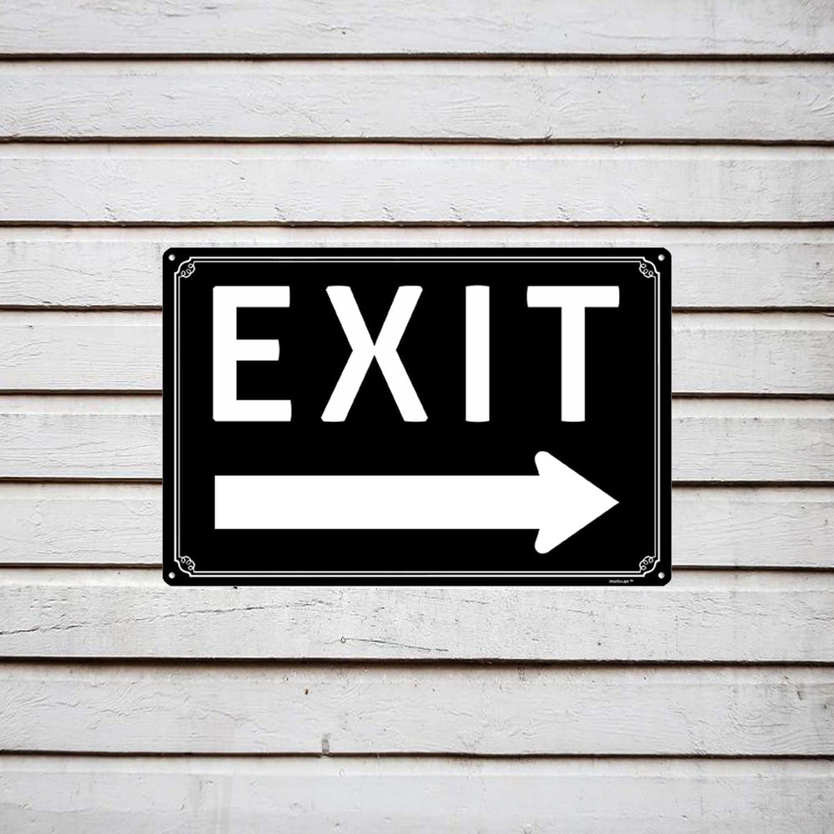 8x12" Exit Sign With Left Arrow - High-Intensity Aluminum Parking Lot Sign, Weatherproof & Fade-Resistant, Ideal for Outdoor & Indoor Use - Curbside Sign(horizontal version)