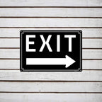 12x16" Exit Sign With Left Arrow - High-Intensity Aluminum Parking Lot Sign, Weatherproof & Fade-Resistant, Ideal for Outdoor & Indoor Use - Curbside Sign(horizontal version)