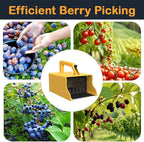 Blueberry Picker Tool with Comb,Berry Picker Rake with Metal Comb and Ergonomic Handle,Scoop Harvesting Tool for Blueberries Lingonberries Huckleberries Household Farm Supplies