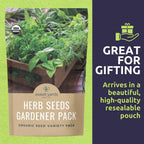 Organic Herb Seeds Variety Pack - 16 Individual Packs - 2025 Season - Basil, Cilantro, Dill, Thyme, Parsley and More! for Indoor & Outdoor Planting (Non-GMO, Certified Organic)