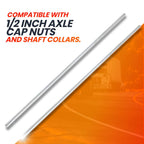 AR-PRO (2-Pack) 1/2”x 36” Zinc Plated Steel Rods Designed for Use as an Axle Shaft on Hand Trucks Dollies Wagons 4005BC Wheelbarrows