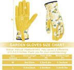 Womens Gardening Weeding Working Gloves, Leather Garden Glove for Women Thorn Proof No Stab for Digging, Planting,Pruning