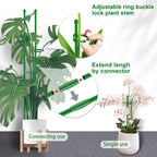 20Pcs Plant Support Stakes 17 inch SupKing Garden Orchid Sticks Extended to 3ft 4ft 5ft Plant Poles with Clips for Indoor Outdoor Potted Tomato Rose Amaryllis Vegetables Comes with 20 Ties