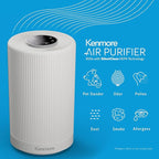 Kenmore PM1005 Air Purifier with H13 True HEPA Filter, Covers Up to 850 Sq.Foot, 25db SilentClean 3-Stage HEPA Filtration System for Office & Bedroom