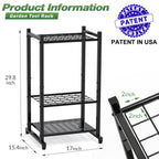 Garden Tool Organizer, Garage Tool Organizer & Garage Organization, Heavy Duty Steel Tool Storage Rack Holds 35 Rakes, Brooms Tools, Broom Holder and Mop Holder, Shed Organizer for Home Organization
