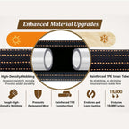10FT Lightweight Garden Hose,Flexible Water Hose with Solid Brass Head,Kink-Free,Collapsible Hose,High Pressure Flat Water Hose for RV,Boat,Car Wash,Garden,Yard,Camper,Outdoor (OrangeBlack, 10 feet)
