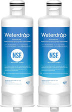 Waterdrop DA97-17376B Replacement for Samsung® HAF-QIN/EXP, DA97-08006C, RF28R7201SR, RF28R7351SG, WD-F45, Refrigerator Water Filter, 2 Filters