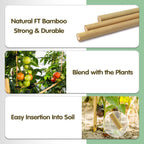 Bamboo Stakes,3FT Natural Bamboo Garden Stakes,BOVITRO 25Pcs Plant Stakes,Bamboo Sticks for Tomato,Beans,Vegetable and Climbing Plants