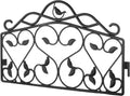 Evelyne Decorative Garden Border Edging: Faux Wrought Iron Leaf & Bird Design