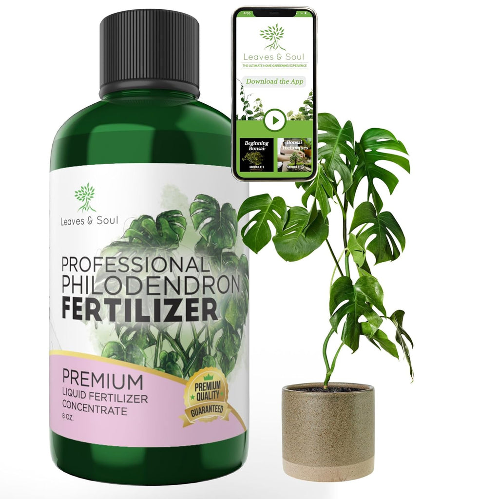 Professional Liquid Philodendron Plant Fertilizer | 3-1-2 Concentrate for House Plants | Multi-Purpose Blend & Gardening Supplies | 8 oz Bottle
