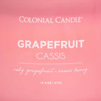 Colonial Candle Pop of Color Grapefruit Cassis 14.5 Oz Scented Matt Glass Jar Candle,Three Premium Cotton Wicks