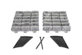 EasyFlex No-Dig Landscape Edging with Anchoring Spikes, 2.7 in Tall Decorative Stone-Look Garden Border, 15 Foot Kit, Slate Gray