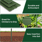 AGTEK 36" Garden Stakes, 50PCS Plastic Coated Plant Stakes, 3ft Plant Support for Climbing Plants