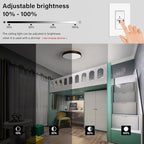 Modern Dimmable LED Close to Ceiling Light Minimalist Wood Oak Flush Mount Ceiling Light Fixture Circle Lighting for Bedroom Kitchen Bathroom Laundry Room (Black, 11.8'')