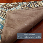 Luxury Vintage Design Table Runners 72 inches Long Embroidery Jacquard Fabric with Multi-Tassels Table Runners for Dining Room Dresser Wedding Holiday Party Fireplace Decorations (Coffee, 12X72inch)