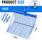 Tandefio 1 Pack Pitchfork Replacement Head Metal Horse Manure Rake Gardening Pitch Fork with Angled Tines for Horse Stall Poop Picking up(Blue)