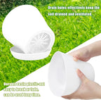 Hahood 36 Pack 5.5 Inch Plastic Plant Pots with Saucers White Flower Plant Container Seed Starting Pots Thickened Seedlings Nursery Pot for Home Garden Indoor Outdoor Flowers