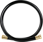 Worth Short Leader Black Garden Hose 5/8 in. x 6 ft. -Brass Aluminum Ends for Household & Yard Use -Heavy Duty Durable Flexible Lightweight Water Pipe -Kink Free, No Leaking, Male/Female Fittings