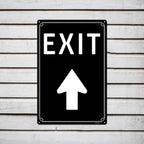 8x12" Exit Sign with Up Arrow - High-Intensity Aluminum Parking Lot Sign, Weatherproof & Fade-Resistant, Ideal for Outdoor & Indoor Use - Curbside Sign