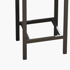 Harper & Bright Designs 4-Piece Dining Table Set, 60.2" L Solid Wood Dining Table with 3 Stools and Metal Frame for Kitchen Dining Room, Antique Grey