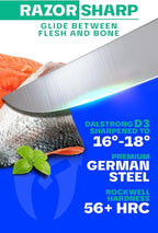 Dalstrong Boning Knife - 6 inch - Gladiator Series Elite - Forged German High-Carbon Steel Kitchen Knife - Razor Sharp - Black G10 Handle - w/Sheath - NSF Certified