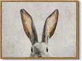 InSimSea Framed Canvas Wall Art Funny Bunny Prints Wall Decor Cute Rabbit Ears Pictures Aesthetic Room Décor Animals Artwork for Kids Room, Living Room, Bedroom or Festive Spaces 12x16In