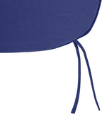SleepMan Outdoor 17"x16" Chair Cushions with Ties Set of 8, Water Resistant All Weather U-Shape Seat Pads for Patio Garden Furniture Indoor Fade Resistant Patio Cushions (Dark Blue)