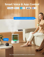 GoveeLife Smart Humidifiers for Bedroom, 6L Cool Mist Top Fill for Large Room, Humidity Sensor, Auto Mode, Schedule, 60H Quiet Runtime, WiFi Humidifier Essence Diffuser for Baby Plant, Work with Alexa