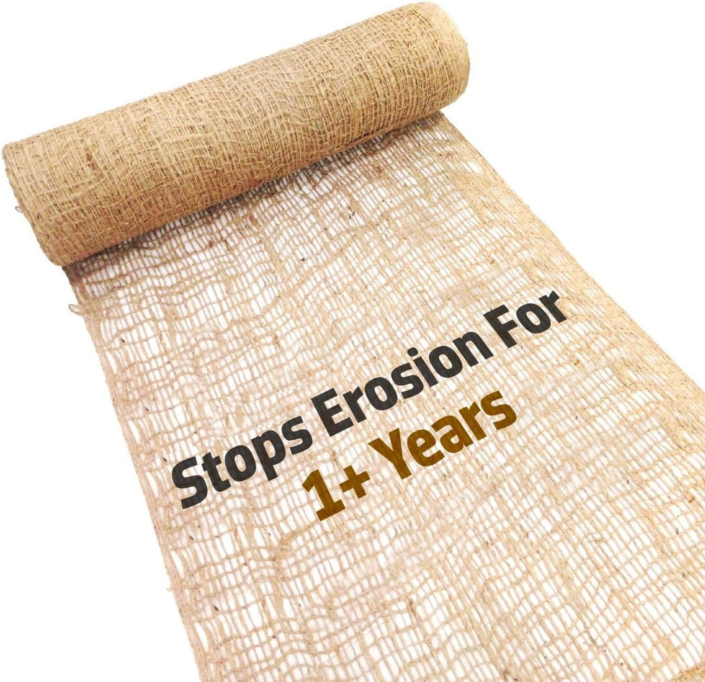 Sandbaggy Jute Netting Roll, 4 ft x 225ft - Biodegradable Erosion Control Blanket for Slopes, Hills & Drainage, Eco-Friendly, Durable Soil Stabilizer, Contractor-Approved for Landscaping (2 Rolls)
