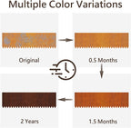 Cor-Ten Steel Landscape Edging with Rust Patina Finish, Pre-Rusted Cor-Ten Steel Landscape Edging, 42 inch Strips, 1mm, 8 inch Depth (12 Pack)