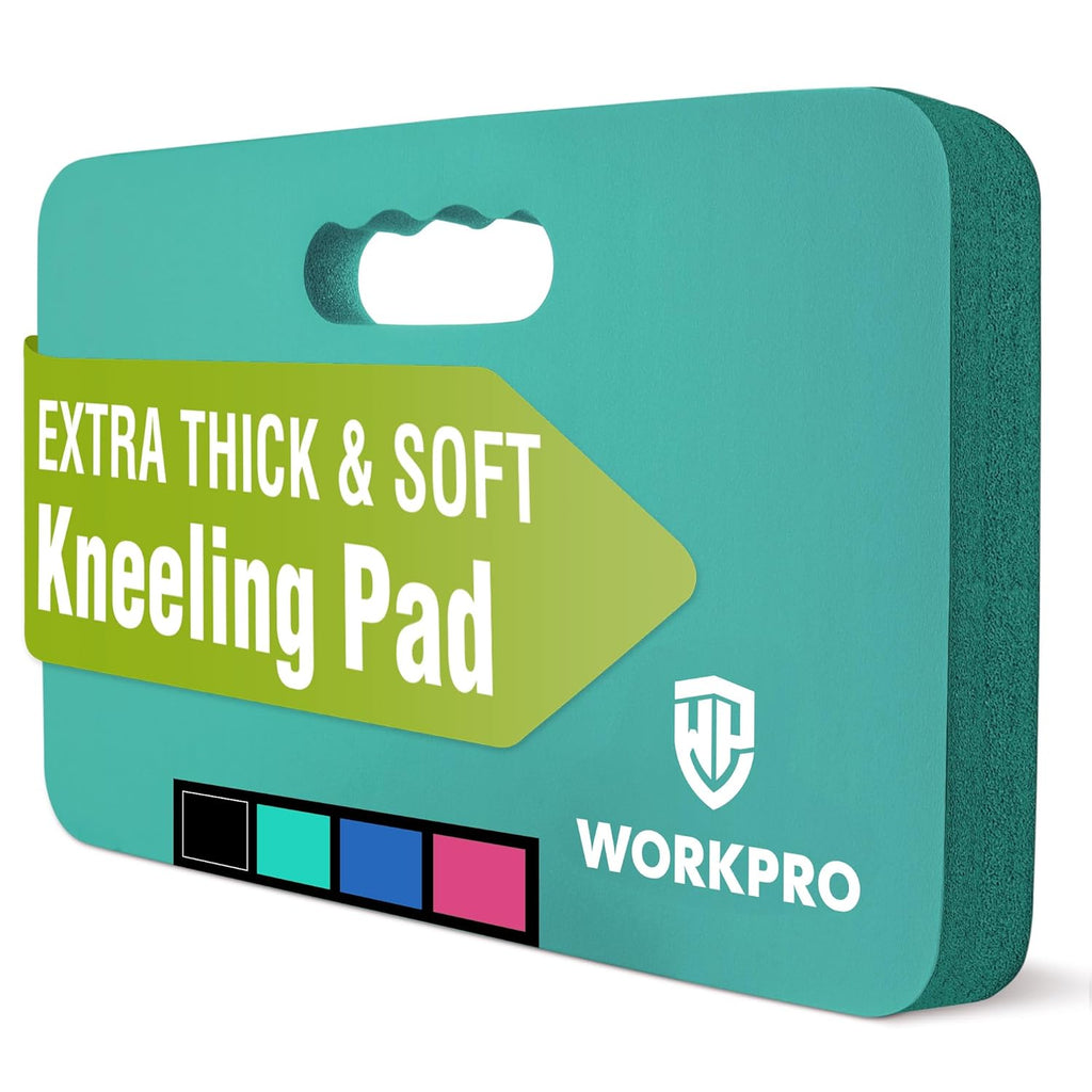 WORKPRO Extra Thick Kneeling Pad, Soft Foam Cushioning for Knee, Large Foam Kneeler Mat for Gardening, Bathing Baby, Workout Supplies, 17.5 x 11 x 1.5 in, Robin's egg Blue