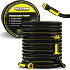 Garden Hose 50FT - PHLEX PRO Heavy-Duty Premium 5/8'' Rubber 3-Layer Water Hose - Innovation Flexible Hybrid Lightweight Water Hose, Full Brass Male to Female Fittings (RyobiGreen)