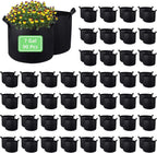 90-Pack 7 Gallon Grow Bags Garden Plant Grow Bag Aeration Fabric Pots with Handles Nonwoven Plant Bag Cloth Pots Planting Bags Garden Bags to Grow Vegetables Flowers Potatoes (7 Gal)