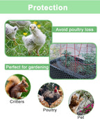 vensovo Garden Poultry Green Chicken Wire - 16.5 '' × 315 '' Chicken Wire Floral for Crafts, Garden Fence Animal Barrier, 1 inch Mesh Poultry Netting Fence, Pet/Rabbit/Chicken Wire Fencing