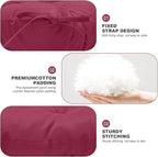 Porch Swing Cushions,Outdoor Cushions 3 Seater Replacement with Backrest, Waterproof Thickened Bench Cushion with Ties for Porch, Patio,Outdoor, Backyard and Garden (Wine Red 60 * 40 in)