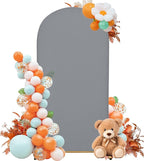 Wedding Arch Cover 4FT Arch Backdrop Cover Spandex Fitted Arch Cover for Round Top Chiara Backdrop Stand Covers for Wedding Birthday Party Baby Shower Banquet Ceremony Decoration