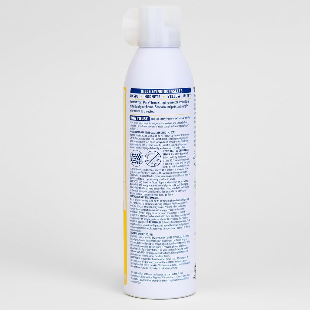 Wondercide - Wasp and Hornet Killer Aerosol Spray with Natural Essential Oils - Kill Wasps, Hornets,and Yellow Jackets - for Porch, Patio, and Outdoor Areas - Pet and Family Safe - 10 oz - 2 Pack