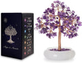 Amethyst Crystal Tree of Life Chakra Healing, Bonsai Tree, Gemstone Tree, Home and Office Desk Decor for Positive Energy, Birthday Wedding Gifts