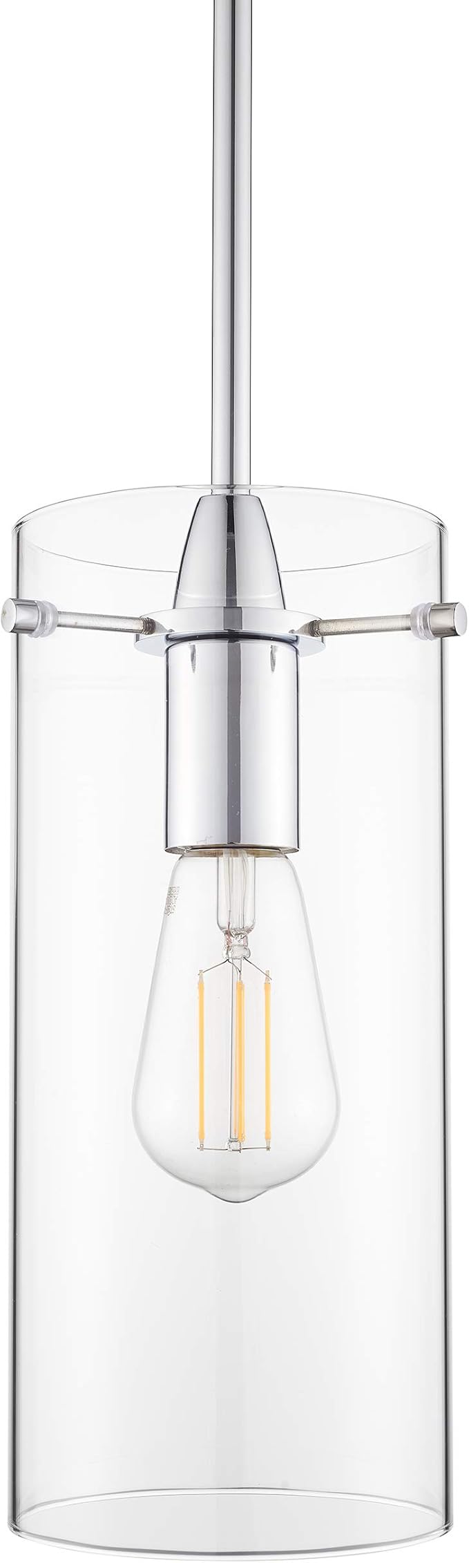 Chrome Pendant Lights Kitchen Island - Large Clear Glass Pendant Light Fixture
