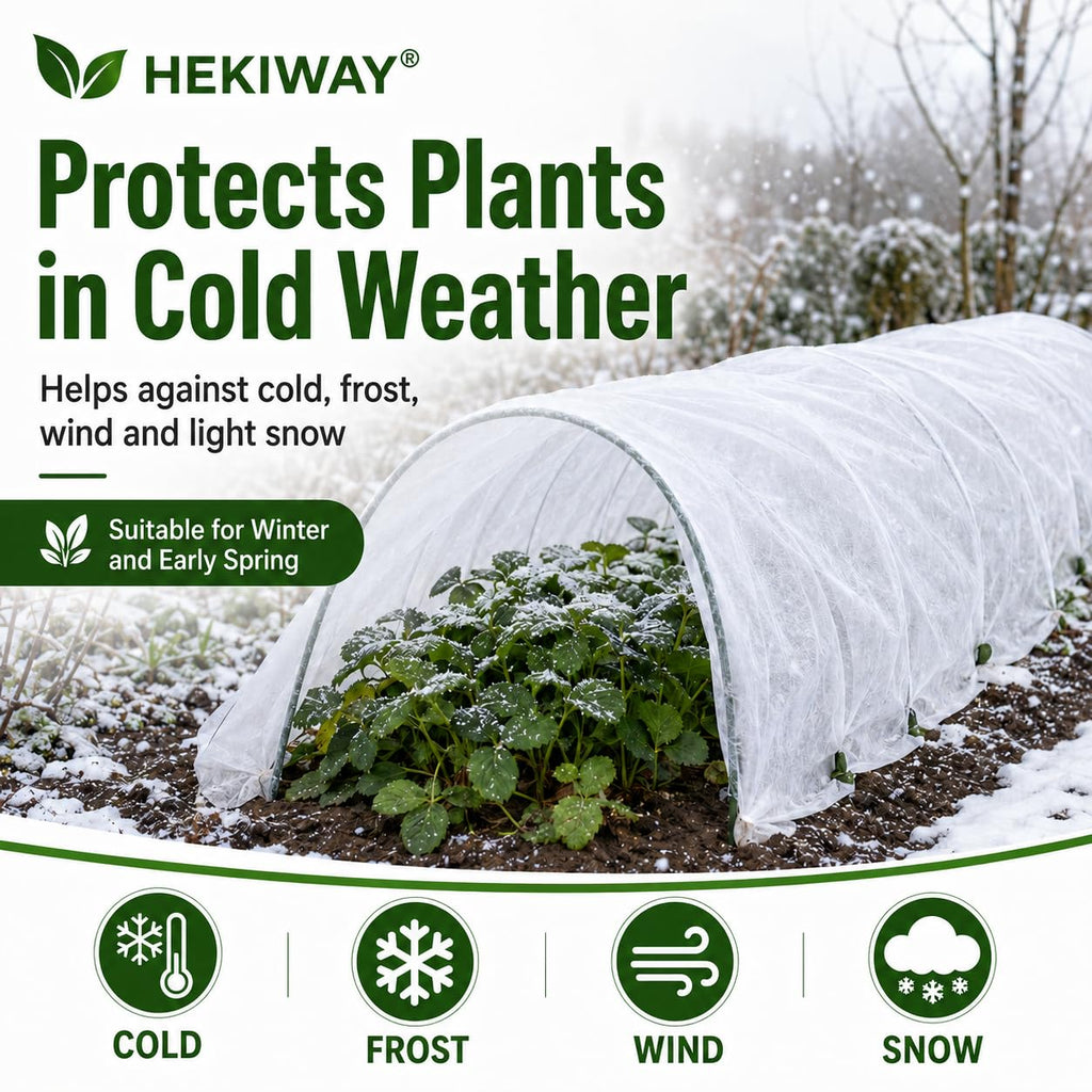 HEKIWAY 10 FT x 40 FT Frost Cloth, Plant Covers for Freeze Protection