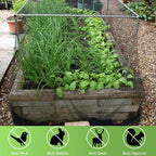 Bird Netting 10x10 Ft, 1/2In Mesh Heavy Duty Garden Netting Pest Barrier for Plants, Fruit Trees, Vegetables, Extra Strong Woven Mesh Netting, Animal Fencing Against Birds, Deer, Poultry
