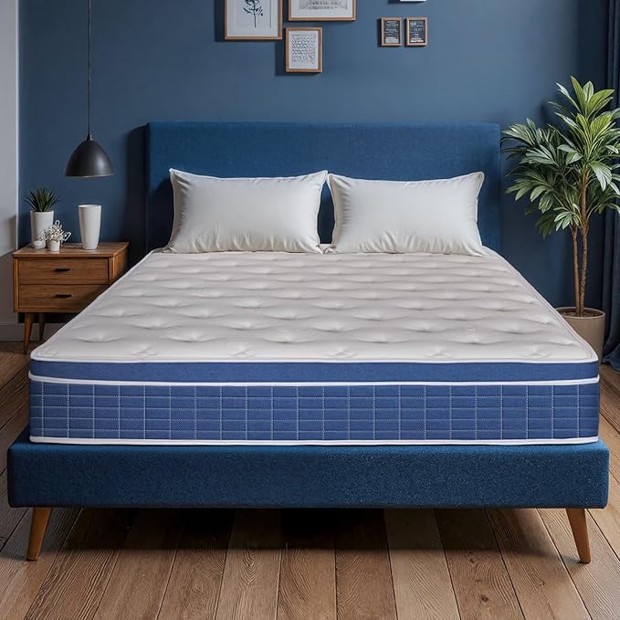 Twin Size Mattress in a Box 12 Inch Memory Foam Hybrid Mattress with Pocketed Springs Medium Firm Support Motion Isolation Edge Support 180 Night Trial