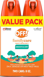 OFF! Family Care Insect & Mosquito Repellent, Bug Spray Containing 15% DEET, Protects Against Mosquitoes, 4 Oz, 2 Count