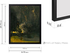 Poster Master Vintage Nocturne in Black and Gold Painting Poster - Retro The Falling Rocket Print - Abstract Art - Moody Art - Landscape Art - Office or Living Room Decor, 8x10 Black Framed