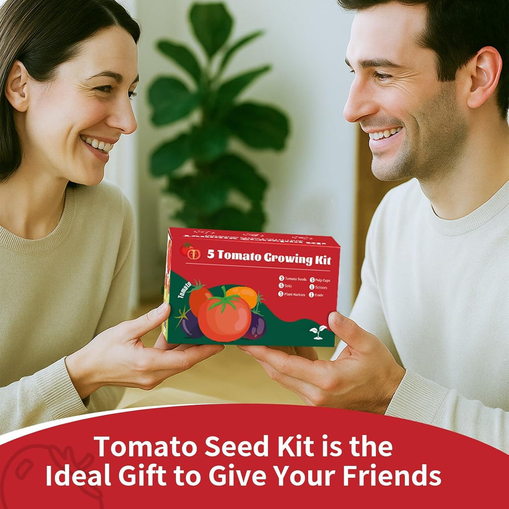 5 Pack Tomato Seeds for Planting - 100+ Heirloom Tomato & Tomatillo Seeds Variety Pack to Grow in Your Home Vegetable Garden, Non-GMO, Complete Gardening Starter Gift