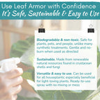 Leaf Armor Spray for Houseplants – Protects Against Fungal Leaf Spots, Bacteria, Pathogens & Yellowing | Natural & Non-Toxic Formula | Ready-to-Use | Made in USA – 8 oz