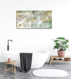 NINEASO Brown Green Abstract Wall Art - Unearthed World Abstract Canvas Pictures for Wall Decor Modern Abstract Canvas Painting Artwork for Living Room Bedroom Home Office Wall Decorations 20" x 40"
