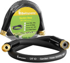 Short Garden Hose 3 ft x 5/8 in Male to Female Heavy Duty Small Water Hose Extend Connector, Lightweight Rubber Hybrid Leader Hose, Leak-Free Connections, BT3B, Black